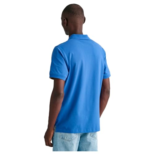 Gant Herren REG Contrast Pique SS Rugger, Rich Blue, M – Ansicht 2