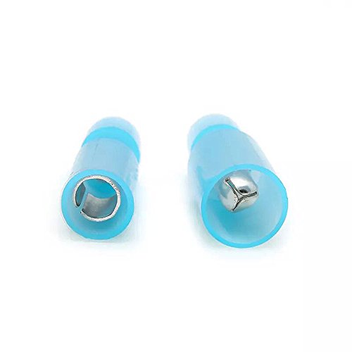 Wiwaplex 50Pair Bullet Butt Connectors,16-14Awg Nylon Fully Insulated Female & Male Bullet Butt Wire Crimp Connector Terminals (Blue) #TOP2