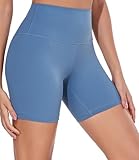 wirarpa Pantalones Cortos Deportivos para Mujer Pantalones Cortos de Yoga de Cintura Alta Mallas Cortas de Mujer para Yoga Correr Fitness Ciclista Gym Running Iceberg Azul Talla Grande