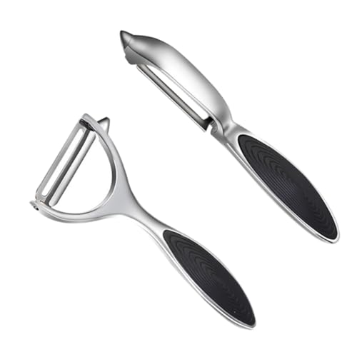DIYEAH 2 pièces Éplucheurs de Fruits et Légumes Alliage de Zinc Lot de Ergonomiques et Durables Éplucheurs Pratiques pour Pommes de Terre et Cuisine Domestique