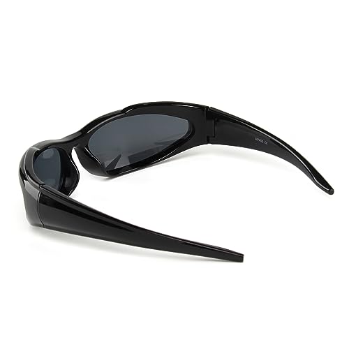 KENBO Y2K Sunglasses Wrap Around Futuristic Sunglasses for Men Women Oval Fashion Sport Shades Sun Glasses Large4