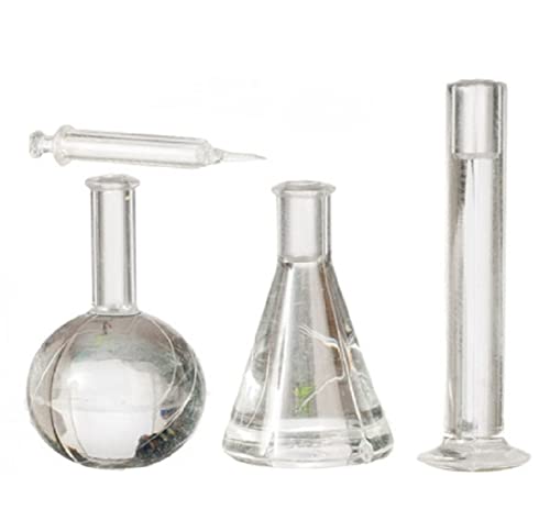 Maison de poupées kit de chimie avec tube à essai bécher injection hôpital et école
