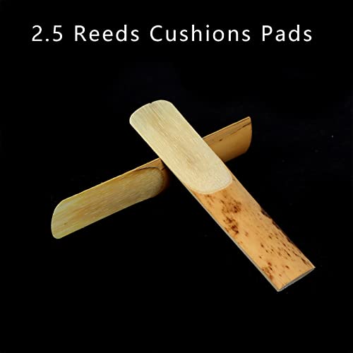 Craftshou 31 Pieces Alto Saxophone Mouthpiece Kit Includes Saxophone Mouthpiece With Metal Ligature,Saxophone 2.5 Reeds Cushions And Plastic Cap(Blue) #TOP3