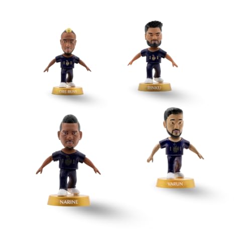 Image of Action Figure, IPL Edition 360 Rotatable Head, Cricket Player for Fans & Collectors (Kolkata Knight Riders Pack of 4)