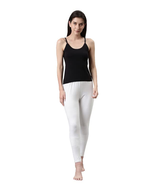 Image of Dixcy Slimz Solid Slim Fit Scoop Neck Sleeveless Cotton Camisole for Women