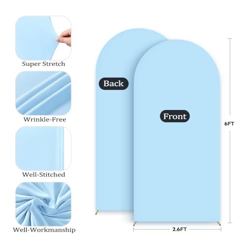 Funda elástica para Arco de Boda 6FT Azul Claro miniatura 5