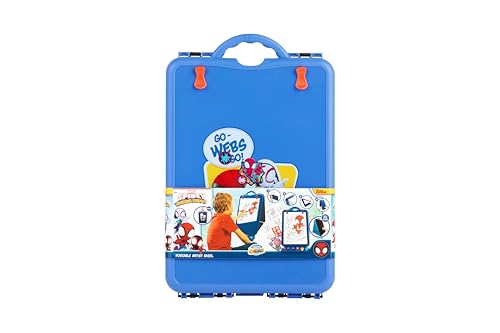 Spidey Caballete portátil para niños, maletín de artista con juego de pintura, kit creativo para manualidades a partir de 3 años, pizarra de dibujo DIY con accesorios, juguete Spiderman, idea de