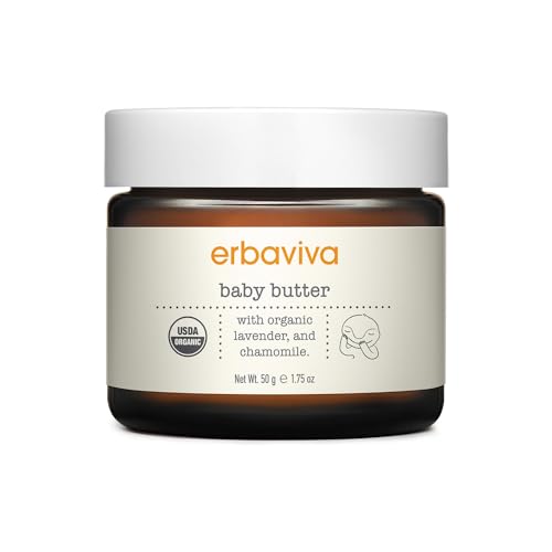 Erbaviva Organic Baby Butter, 3.5 oz - A Nourishing Butter to Moisturize and Protect Delicate Skin for your Little Ones - Made with Calming Essential Oils and Cocoa Butter image 4