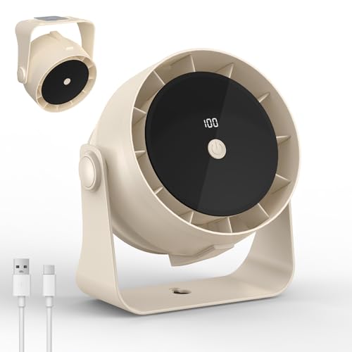 Tischventilator 2 in 1 USB Ventilator Leise Tischventilatoren Mini Ventilator 6 Geschwindigkeiten Camping Tisch Ventilatoren mit Akku 360 Einstellbar para Cocina Dormitorio Camping Oficina Outdoor