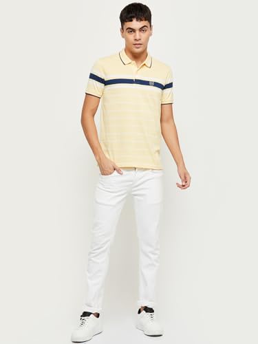 Image of Max Men Striped Slim Fit Polo T-Shirt