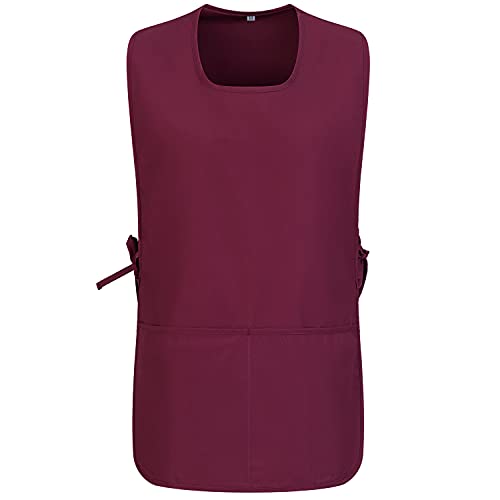 MISEMIYA - SCHÜRZE REINIGUNG ARBEITSUNIFORM KLINIK KRANKENHAUS REINIGUNG TIERARZT GESUNDHEIT GASTGEWERBE - Ref.868 - X-Large, Granat 68