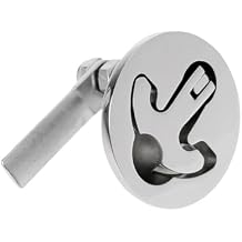 Boat Stainless Steel 2" T-Handle Lock Floor Buckle Marine Non-Locking Mount Hatch Latch Flush Turning Lift