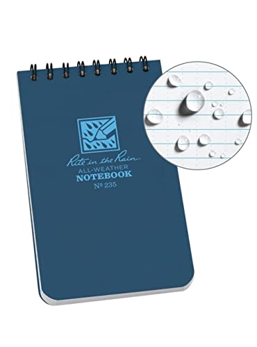 Carnet bleu Rite in the Rain Universel imperméable 1 pièce pour notes de terrain