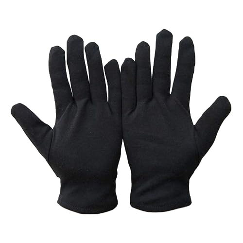 IWOWHERO Warm Moisturizing Gloves 12 Pack White Cotton Protective for Outdoor Indoor Cleaning Industrial