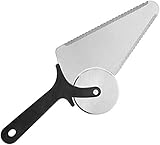 Premium 3 in 1 Pizza Cutter and Server Slicer, Food Grade Stainless Steel Pizza Cutter with...