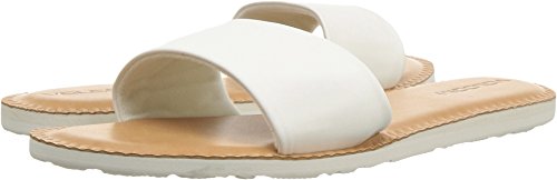 Image of Volcom Women's Simple Slide Sandals - Cushioned Synthetic Leather Strap Slides With Padded Footbed