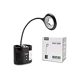 Photo Gallery solmira lampada da scrivania con portapenne, 28 led, batteria da 1800 mah, nera, certificato ce e rohs