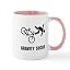 White/Pink Inside - Gravity Sucks Bike Mug