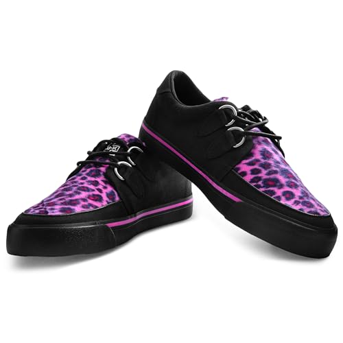 Image of T.U.K Shoes Velvet Anarchic Creeper Sneaker for Women and Men | 3 Dring Lace Up Shoes and Interlace | Classic Round Toe and Sole