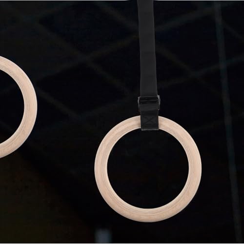 Anillas de gimnasia de madera con correas ajustables miniatura 4