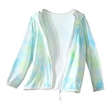 Kinder Shirt Sonnenhemd für Mädchen, Sommer, atmungsaktiv, Blocking-Oberteil für Kinder, weich, dehnbar, bequem, für draußen, Freizeitkleidung (Multicolour2, 9-10 Years)