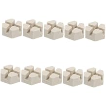 Abaodam 10Pcs Coral Plate Base for Aquarium Ceramic Coral Rack Stand Smooth Polished Reef Rack Shaped Ceramic Base for Cultivation and Fish Tank Decoration