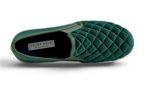 Image of FEVERSOLE Women's Casual Slip On Sneaker Comfort Quilted Loafer Flats