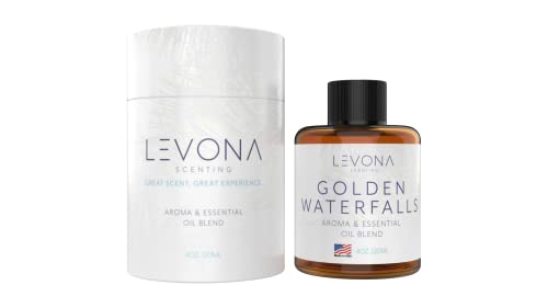 Levona Scent Pure Essential Oils For Diffusers For Home, Hotel & Office - Golden Waterfalls Aromatherapy Oils For Diffuser Oil & Humidifiers - Home Luxury Scents - 120 Ml Scented Fragrance Oil Blends #TOP25
