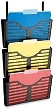 Lorell 80666 Pocket File w/Hanger, 3/PK, Black