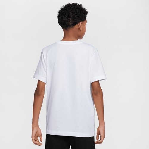 Nike Sportswear Big Kids' T-Shirt (White, HM5853-100)2