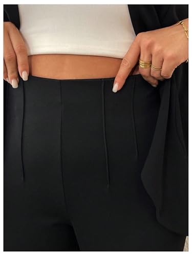 Stylish SOLY HUX Plus Size 2 Piece Outfit: Chic Black Blazer & Tapered Pants Set in 3X-Large - Image 4