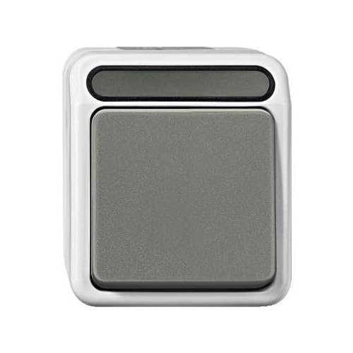 Merten Presa Schuko MEG2300-8019 Aquastar IP44 – Protezione Antispruzzo Per Esterni, Garage E Cantina – Bianco Polare