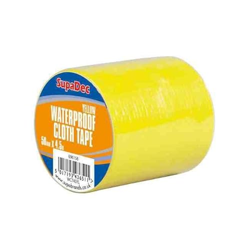 SupaDec Waterproof Cloth Tape 48mm x 4.5m Yellow
