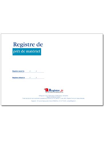 Registre de Prêt de Matériel - M062