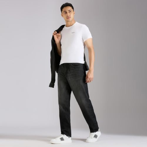 Buy Pepe Jeans Men Black Relaxed Fit Mid-Rise Jeans at Amazon.in - Image 3