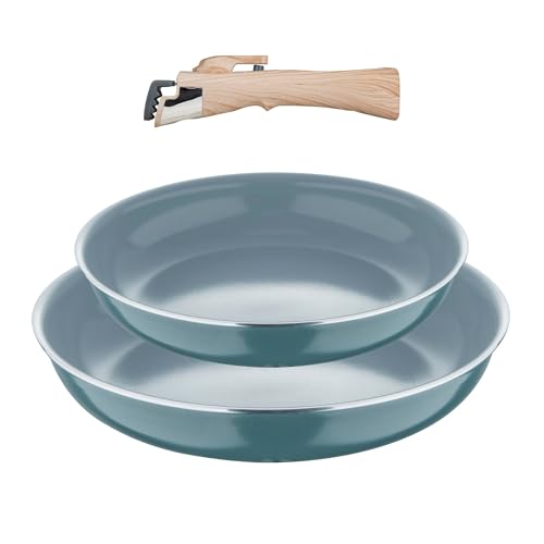 Bergner| Sets de Sartenes con Mango Desmontable | Aluminio Prensado | Interior Antiadherente |...