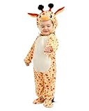 Funidelia Costume da giraffa per bebè, Include tuta con bottoni automatici, cappellino, coda e copripiedi, Animali, Deserto - Tenuta per bebè per feste, Carnevale e Halloween - Taglia 12-24 mesi