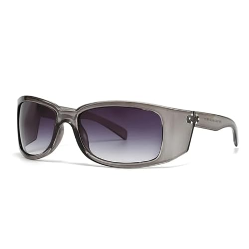 Lunettes de soleil UV400 anti-éblouissement à monture asymétrique punk
