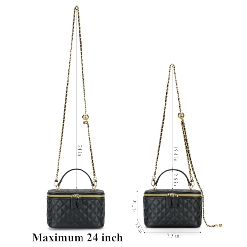 Mini Quilted Box Crossbody Bags for Women, Small Square Designer Clutch Purses with Adjustable Chain Strap4