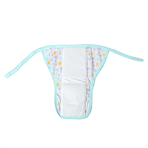 Image of Baby Cloth Diaper Cotton Hosiery Washable & Reusable Adjustable U-Shaped Cloth Diaper With Insert Cushioned Padded Langot Nappy Tying Langot For Babies- Pack of 10 (Medium)