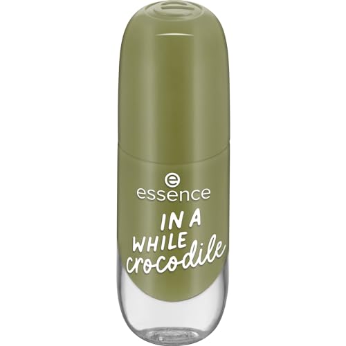 essence gel nail colour, Nagellack, Nr. 36, Grün, langanhaltend, Expressergebnis, schnelltrocknend, glänzend, acetonfrei, vegan, ohne Mikroplastikpartikel, ohne Konservierungsstoffe, 1er Pack (8ml)