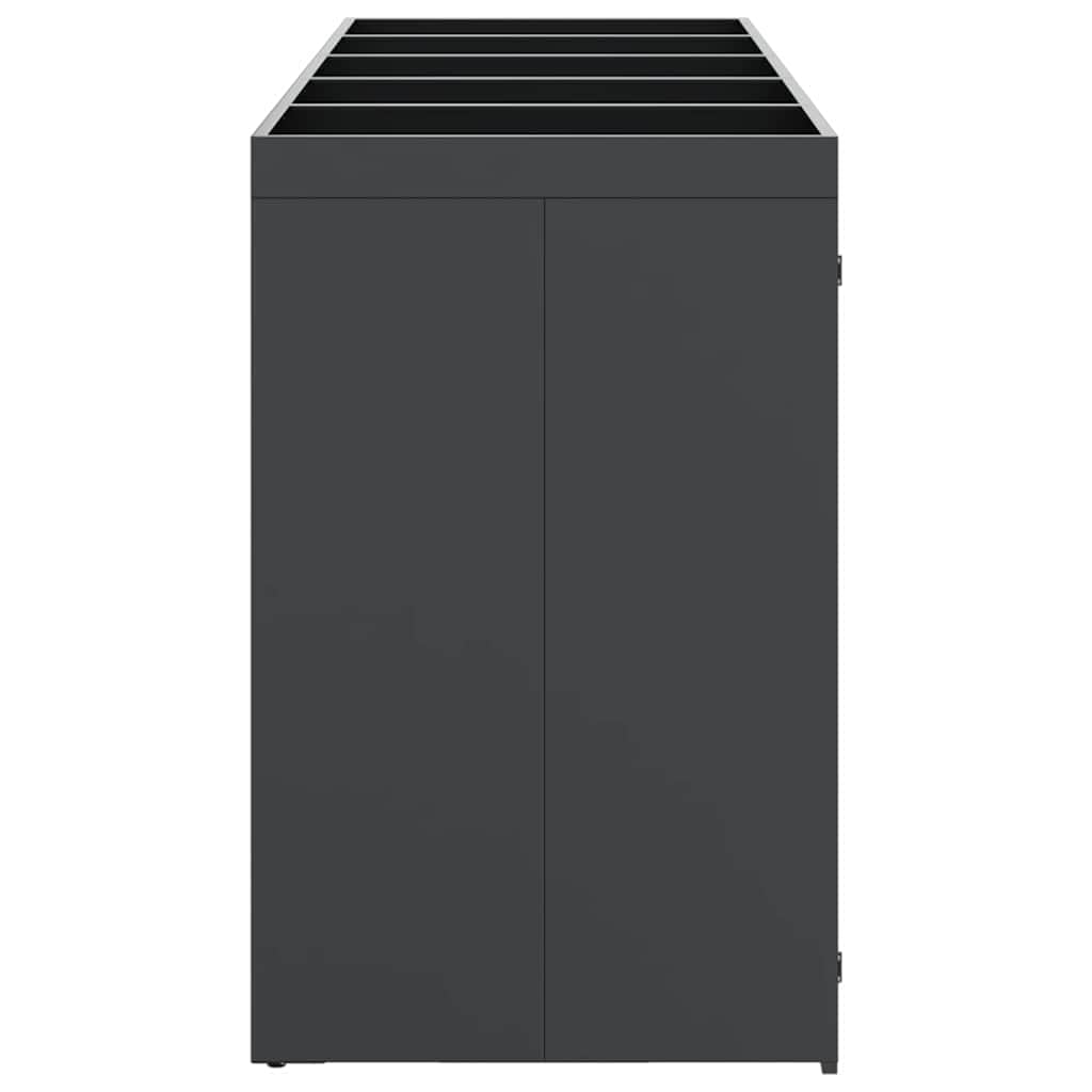 Genérico Almacenamiento de Cubos Wheelie para 3 Cubos Antracita,Casa y jardín,Productos del hogar,Accesorios para contenedores de residuos,Soportes para contenedores de residuos-3394786