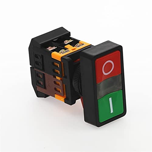 Double interrupteur Start-Stop AS-22N 110V avec lampe LED pour trou de 22mm 25mm - 2