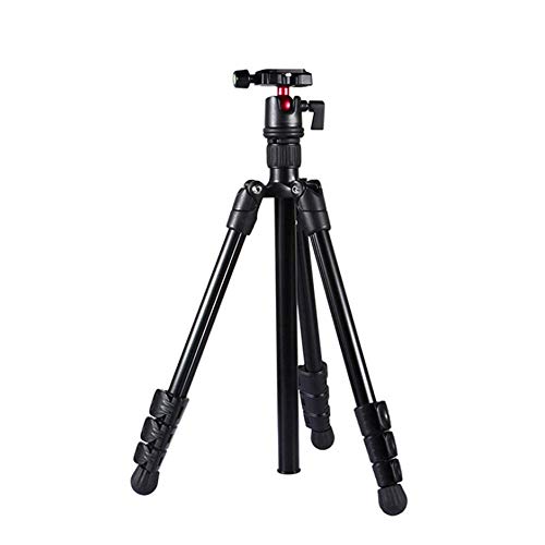 TEEKAR Trípode de cámara de Viaje, trípode de teléfono móvil de Aluminio Ligero de 51 Pulgadas, trípode de cámara Plegable Universal portátil con Cabeza esférica de 360 ??Grados para cámara de Video