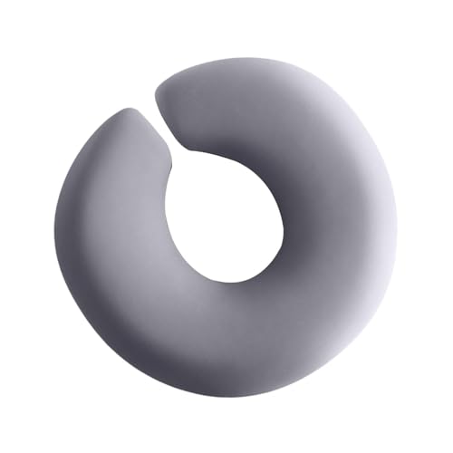 Eigell SPAマッサージフェイスピロー、低反発素材ヘッドレスト、ソフトで滑りにくく快適なうつ伏せ用枕、スパ飛行機用ビューティークッション, ライトグレー