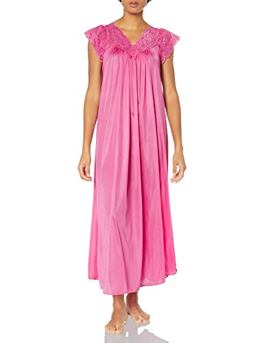 Shadowline Women's Silhouette 53 Long Gown - Silver, Cap Sleeve, 100% Nylon, Small - View #11