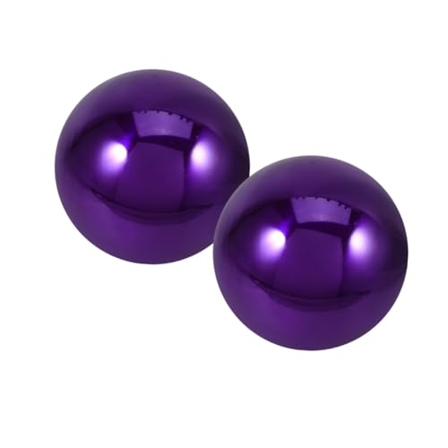 Abaodam 2Pcs Gazing Ball Stainless Steel Mirror Surface Reflective Globe for Garden Decor Polished Metal Ball Elegant Outdoor Ornament