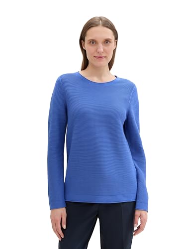 TOM TAILOR Damen Basic Strickpullover aus Bio-Baumwolle, 10619 -...