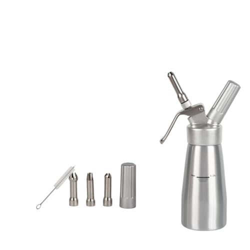 Auyyhui ステンレス製 エスプーマディスペンサー エスプーマ機 スパークリング機能付き 家庭用・業務用 調理器具 菓子作り用 クリーム絞り器 (角型-250ml)