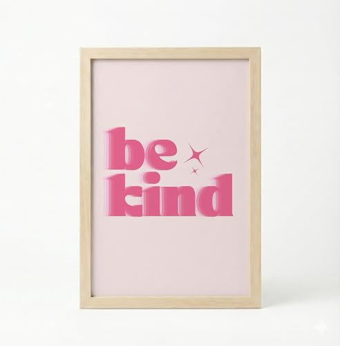 Image of BLINKART Typography Aesthetic Modern Art Walls With Frame | Natural Wood Texture | Living Room Bedroom Office Wall Decoration | Poster Home Decor Frames Wall Bedroom | 12x8 Inches (D568)